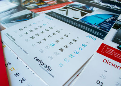 Calendario 2018 de Cadigrafia, agencia de publicidad y comunicación