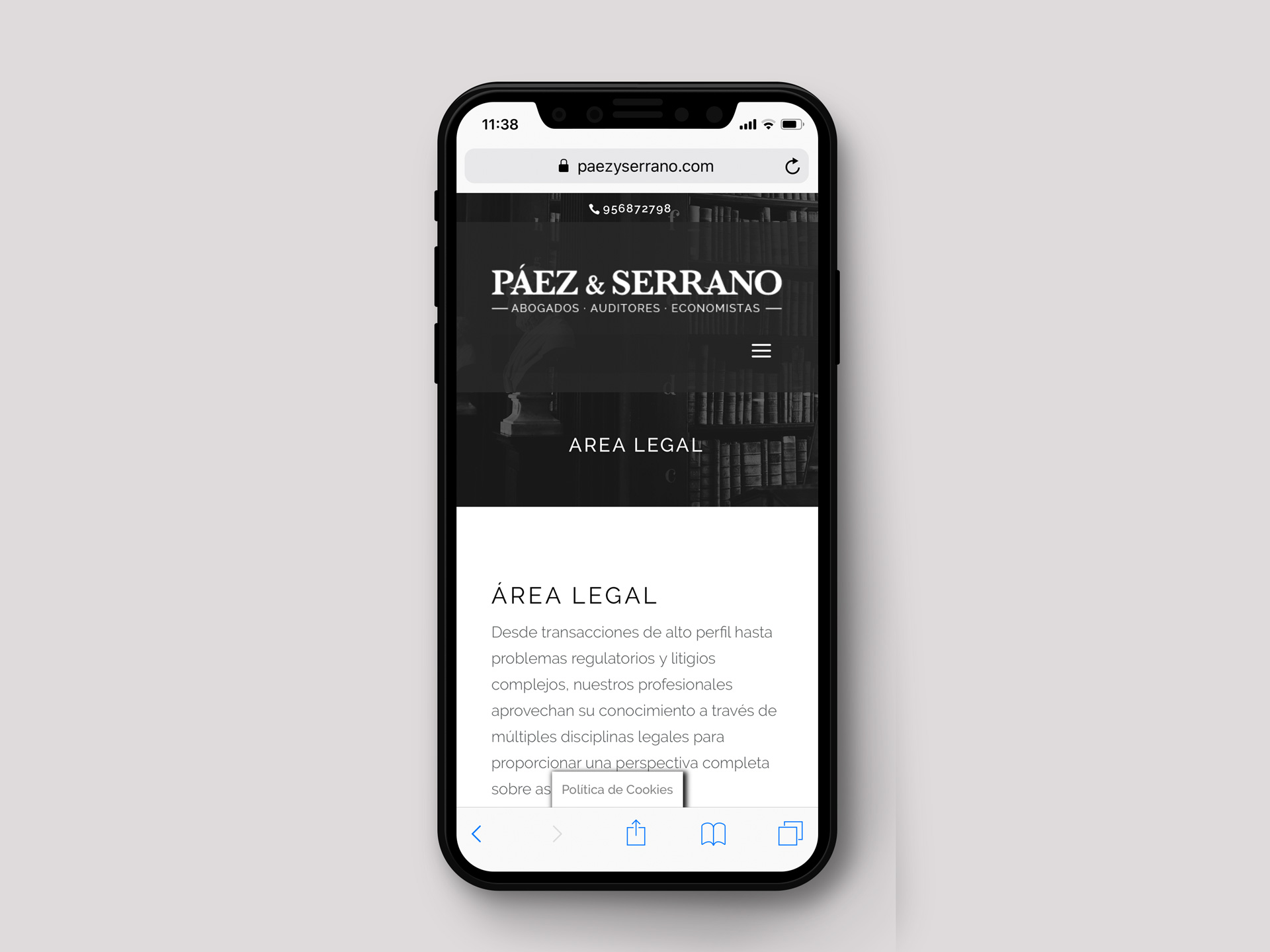 Paez & Serrano diseño de página web
