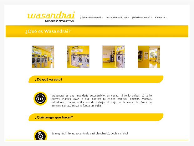 Wasandrai lavanderia autoservicio diseño de página web